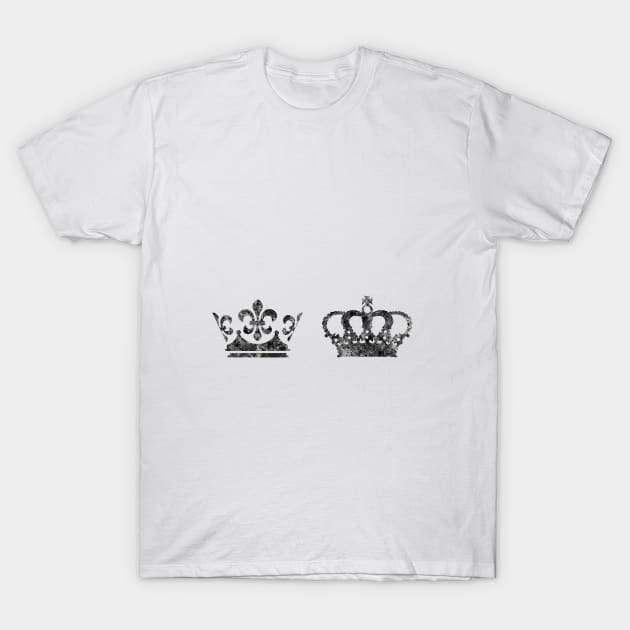 King and Queen Crown T-Shirt by RosaliArt